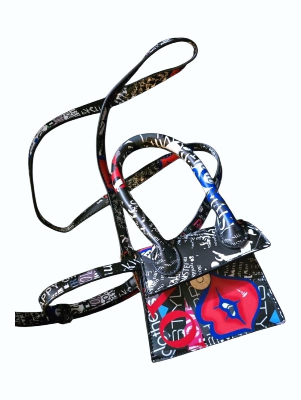 BAM Forever 3am multicolor graffiti-print mini top-handle handbag Lightweight